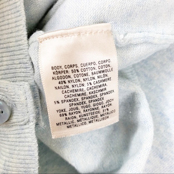 SPARROW Anthropologie Shimmer Fan Cardigan Sweater Button Blue XS - Picture 10 of 11